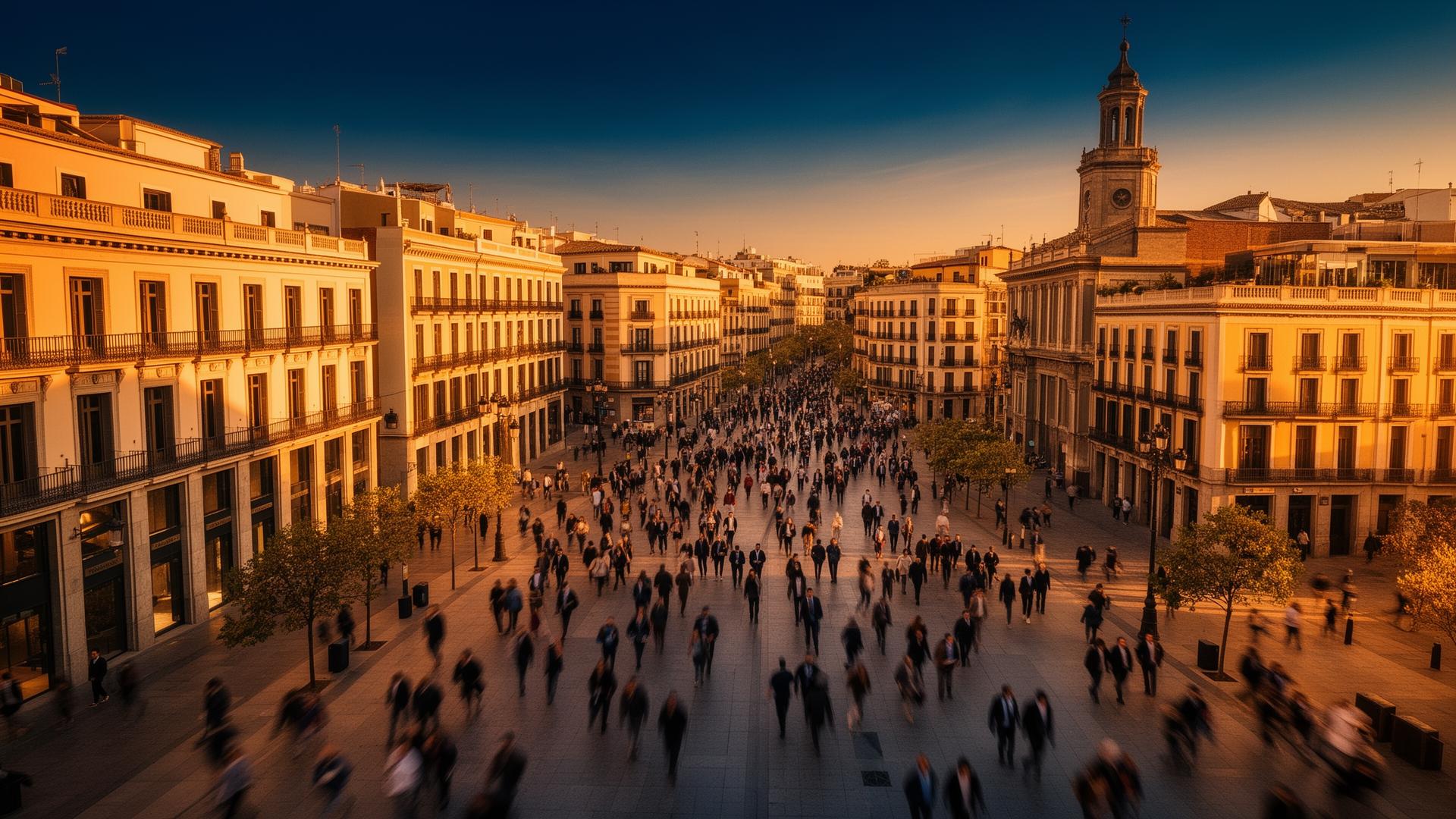 Profesionales en una oficina moderna en España